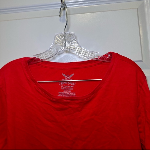 Faded Glory Red Scoop Neck Long Sleeve Tee size 2X - Picture 3 of 7